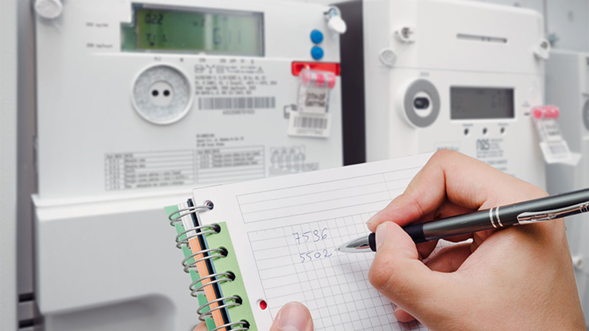 Tomar nota dos valores do contador de eletricidade